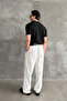 Men's Baggy Fit Gabardine Fabric Trousers - 5