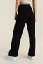Women's Extra High Waist Gathering Straight Leg Ribbed Fabric Flexible Sports Casual Leggings - 4