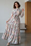 Patterned Hijab Jessica Dress B607 Stone Color