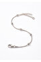 Women's Silver Color Minimal Ball Detailed Adjustable Bracelet Modern Stylish Accessory - 2