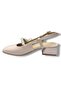 Espathy 326-26 patent pearl buckle short square heel open back women's shoes - 3
