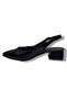 680-26 Skin Double Buckle Square Heel Open Back Women's Shoes - 3