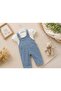 Flower Embroidered Denim Salopet 2-Piece Baby Set - 2