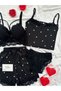Women's Lena Lingerie with Heart Patterned Milan Shorts Pajama Set - 2