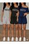Women's Shorts 3-Pack - Black Gray Navy Blue - Sports Casual Comfortable Shorts with Adjustable Lace-Up Waist
