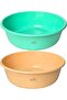 Plastic Basin Tub – Multipurpose Round Household Utility Tub for Cleaning (Green-Beige, 24") - 3