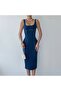 Strappy Zippered Denim Dress