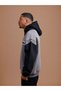 Grey Layered Look Relaxed Fit Hoodie - 2