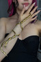 Bendable Shapeable Snake Zircon Stone Serenay Şahmeran Necklace Bracelet Crown Waist Accessory Premium - 6