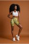 High Waist Patterned Biker Leggings Women's Sports Short Leggings Gathering Stretchy Fitness Shorts - 3