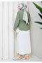Women's Shirt - Buttoned Elastic Gathered Waist Fitted Shirt - 4