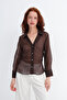 Buttoned Transparent Shirt G2297 - 2