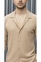Men's Summer Buttoned Long Sleeve Shirt and Lace-Up Trousers Set Double Pocket Crinkle Fabric - 6