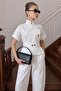 Stand-Up Collar Blouse and Pants Set 51310 - 3