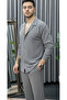 Men's Summer Buttoned Long Sleeve Shirt and Lace-Up Trousers Set Double Pocket Crinkle Fabric - 7