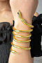 Bendable Shapeable Snake Zircon Stone Serenay Şahmeran Necklace Bracelet Crown Waist Accessory Premium - 3