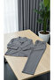 Men's Summer Buttoned Long Sleeve Shirt and Lace-Up Trousers Set Double Pocket Crinkle Fabric - 8