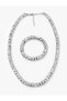 Special Crystal Stone Women's Necklace and Bracelet Set – Stylish and Elegant Jewelry Set with Shiny Crystal Stones, Special Occasion Gift - 5