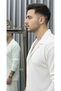 Men's Summer Buttoned Long Sleeve Shirt and Lace-Up Trousers Set Double Pocket Crinkle Fabric - 3