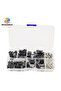200PCS JST SM 2.54mm Pitch Connector Kit - 2/3/4/5Pin Male/Female Housing + Crimp Terminals for W...