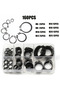 160pcs External Circlip Snap Retaining Rings Set Carbon Steel M6-M25mm C Clip Circlip Washer Set ... - 7
