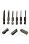 6pcs/set 50mm Flat Head Slotted Tip Magnetic Screwdrivers Bits 2.0-6.0mm Alloy Steel Screwdrivers... - 6