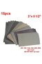 15Pcs/Set Sandpaper 400 600 3000 800 1000 1200 1500 2000 2500 Grit Sand Paper Water/Dry Sanding P... - 8