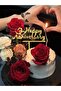 3pcs Gold 3/5pcs Cake Topper Decoration Happy Anniversary ,Wedding Anniversary Cake Decoration, Birt - 8
