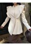 Women's Padded Blazer Jacket Double-Breasted Cut Stylish Design Long Sleeve Modern Office Event Jacket - 3