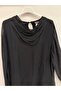 Women's Black Italian Degaje Collar Long Sleeve Lined Silk Blouse 38 - 42 Size - 2