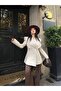 Women's Padded Blazer Jacket Double-Breasted Cut Stylish Design Long Sleeve Modern Office Event Jacket - 5