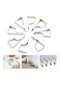 8pcs 8 Pieces of Stainless Steel Tablecloth Clip Trapezoidal Tablecloth Fixing Clip Anti Slip Fixing - 4