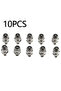 10Pcs 201 Stainless Steel Straight Hydraulic Grease Nozzle Anti-rust Fitting M6 Thread Kit Height... - 7