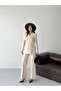 Women's Double-Breasted Blazer Jacket Pants Set Stylish Button Detail Modern Office Formal Suit - 2