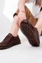 Genuine Leather Brown Women's Leather Casual Shoes Dp62-8004 - 3