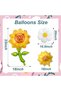 Other Other HG9216 8pcs Sunflower Daisy Rose Foil Balloons Pink White Flower Air Globos Baby Shower - 2