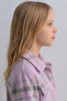 Girl's Cashmere Jacket Plaid Lumberjack Shirt - 3
