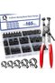 165pcs 6-22mm Black Q673B Vacuum Spring Fuel Oil Water Hose Clip Pipe Tube for Band Clamp Metal F... - 7