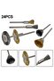 24Pcs Brass BrushSteel Wire Wheels Brushes Drill Rotary Tools Polishing For Dremel Rotary Tools M... - 7