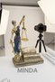 Justice figure business card holder - roman mythology goddess of justice and order themis figurine - 18x14 cm - 3