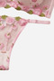 Love Secret Thin Strap Floral Pattern Padded B Cup Bra Set - 3