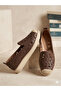 Women's Brown Color Floral Patterned Embroidered Ballerinas - 3