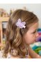 Embroidered Girl's Buckle Set with Butterfly Figures - Luxurious Pastel Colored Clasp Buckle - Butterfly Series - 3
