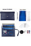 A Set of 39 Knitting Tools, Aluminum Oxide Blue, Detachable, with Interchangeable Heads and Cords...
