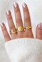 Women's 3-Piece Steel Ring Set Adjustable Premium Model