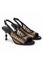 Women's Straw Weave Detailed Heeled Shoes
