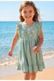 Girl's Cotton Summer Floral Embroidered Dress