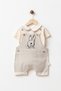 Baby Rabbit Badi Gift 100% Cotton Slopet 2-Piece Jumpsuit Set Yk15517