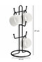 Metal Cup Hanger Set of 6 Black – Cup Stand, Countertop Cup Holder, Presentation Stand - 3