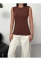 Women's Bitter Brown 6-Piece Zero Sleeve Body Cycling Sleeveless Body Crew Neck Badi Body - 6